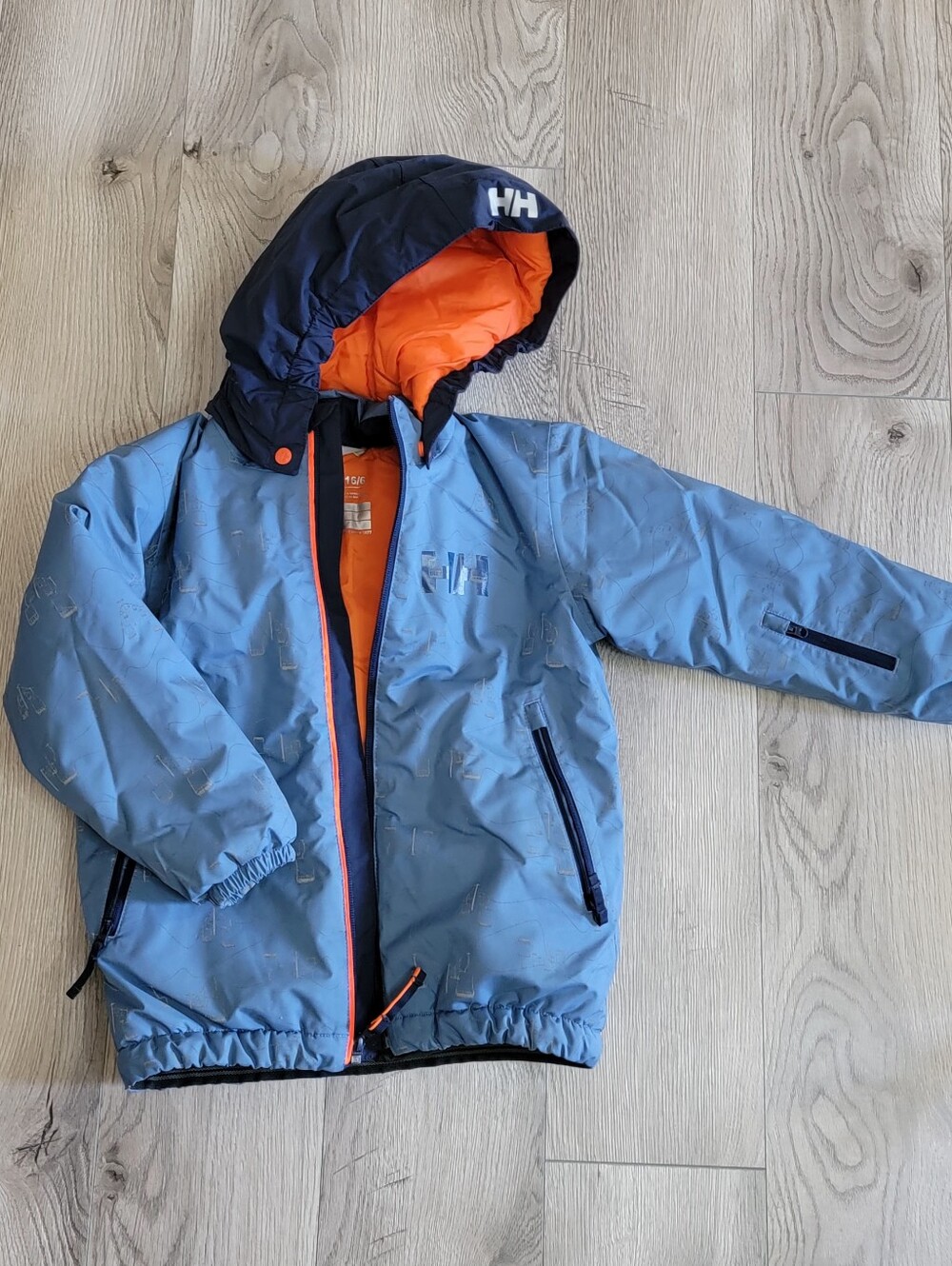 Helly Hansen Puffer Jacket Youth Kids 116/6 Blue Ski Snow Winter Insulated